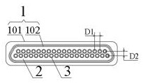 Ultramicro rectangular electric connector and manufacturing method thereof