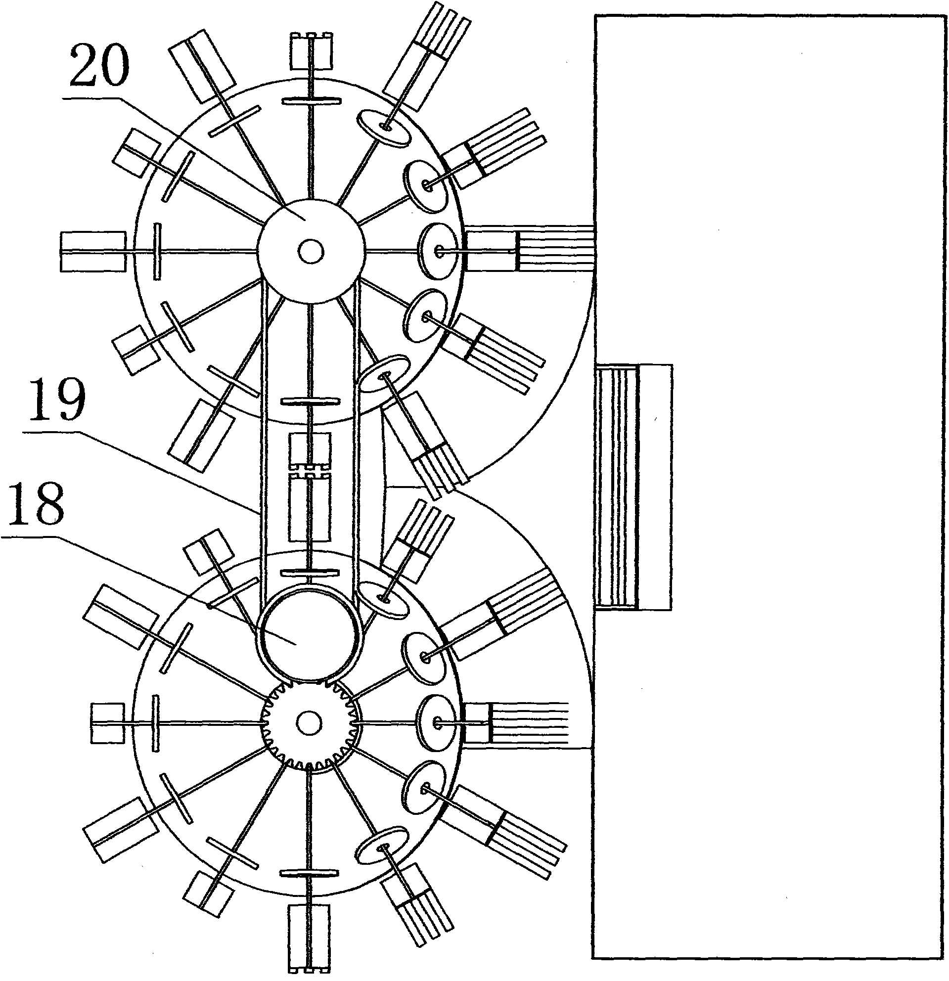 Road-sweeper sweeping mechanism with variable-plane sweeping disks