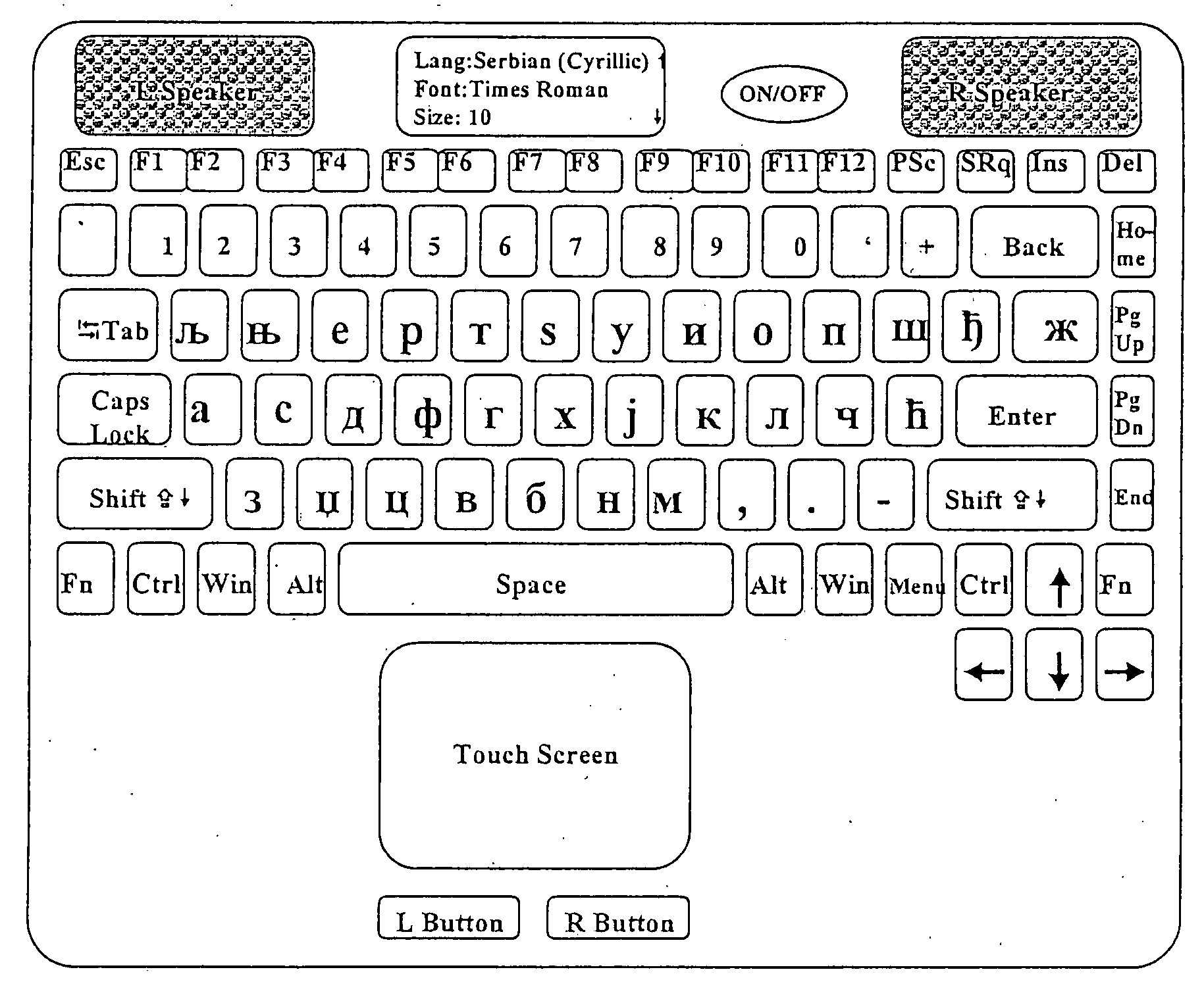 Dynamic character display input device