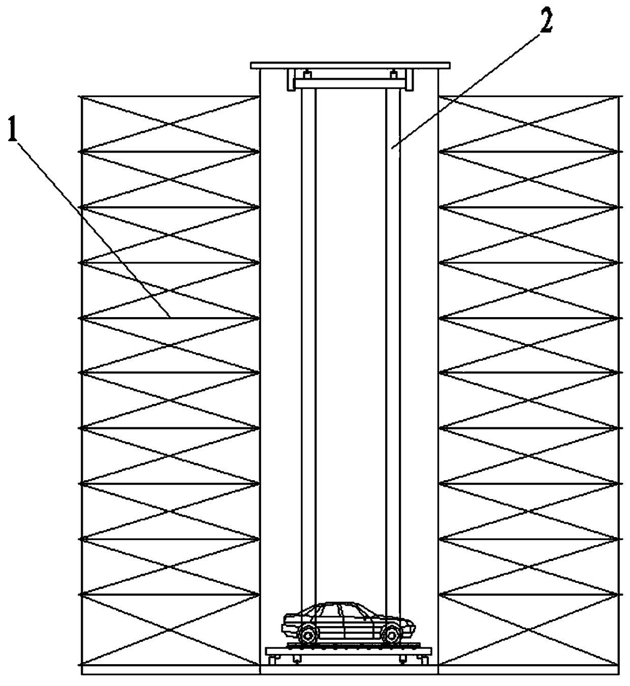 Three-dimensional garage with intelligent vehicle moving robot