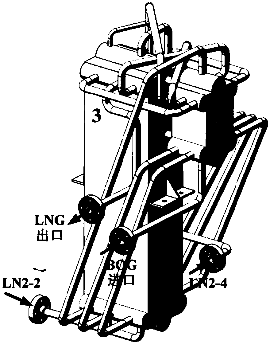 BOG self-circulation re-liquefaction recovery heat exchange system and method for LNG storage tank