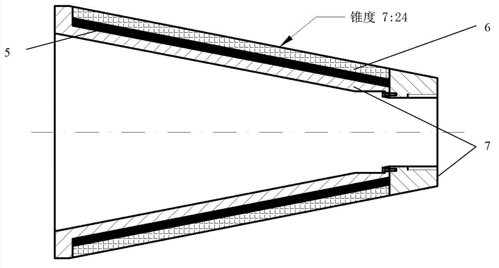 Precise detection device and detection method of principal axis cone hole accuracy