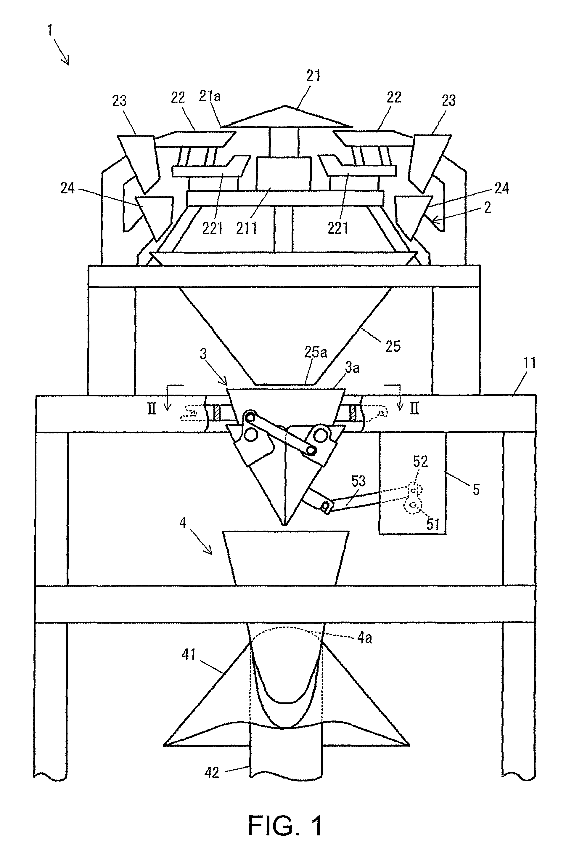 Storage hopper, and combination weighing device and packaging device provided with the same