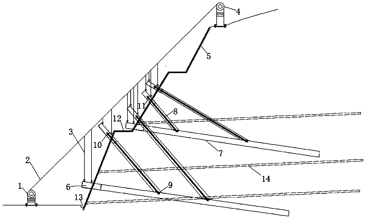 Method for rapidly repairing and reinforcing high and steep landslide