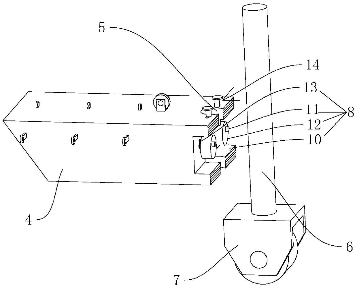 Concrete floor trowelling device