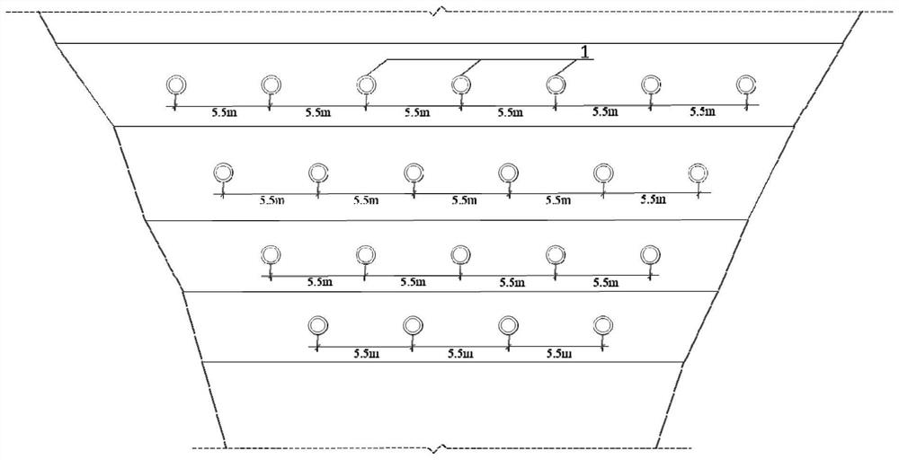 Method for reducing wetted surface of dam slope of mud-containing interlayer tailing dam