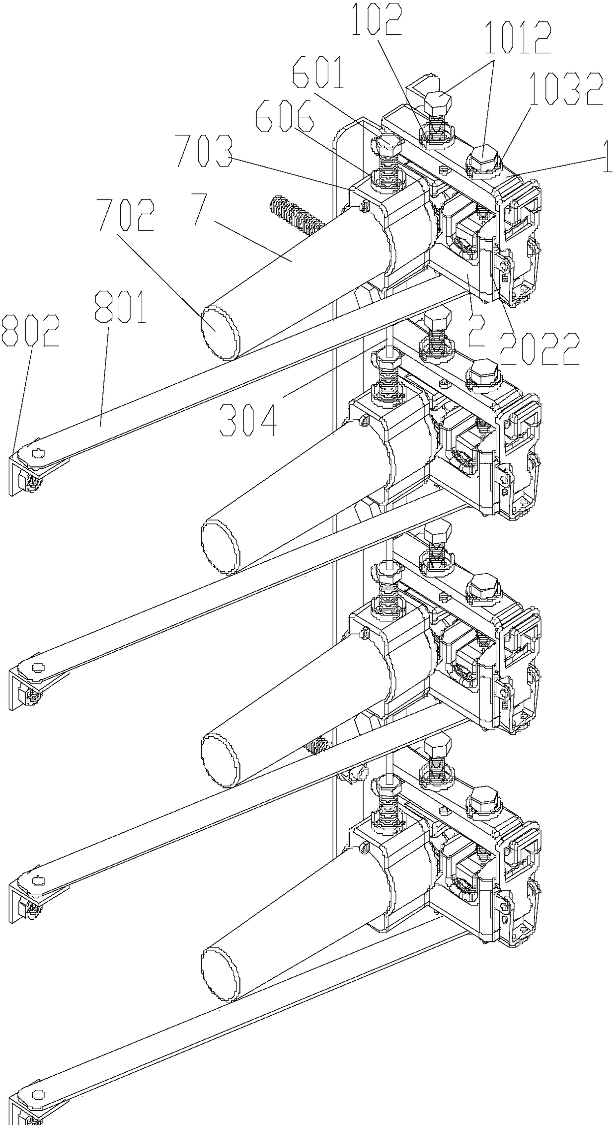 A terminal fixing device assembly