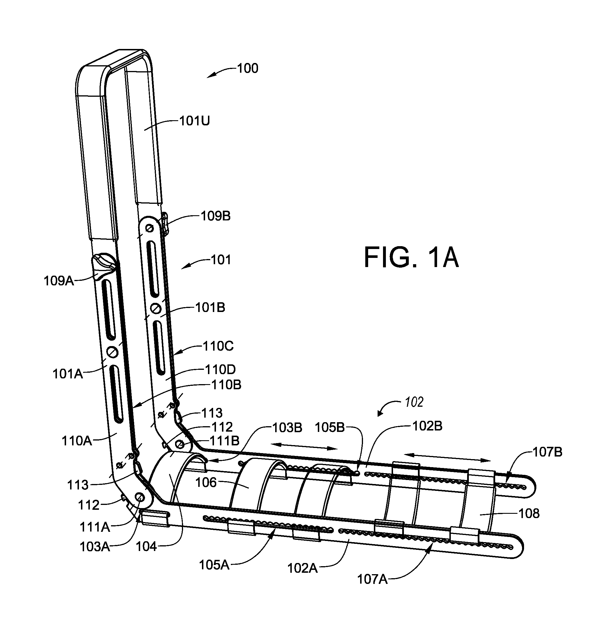 Knee rehabilitation device with measurement element