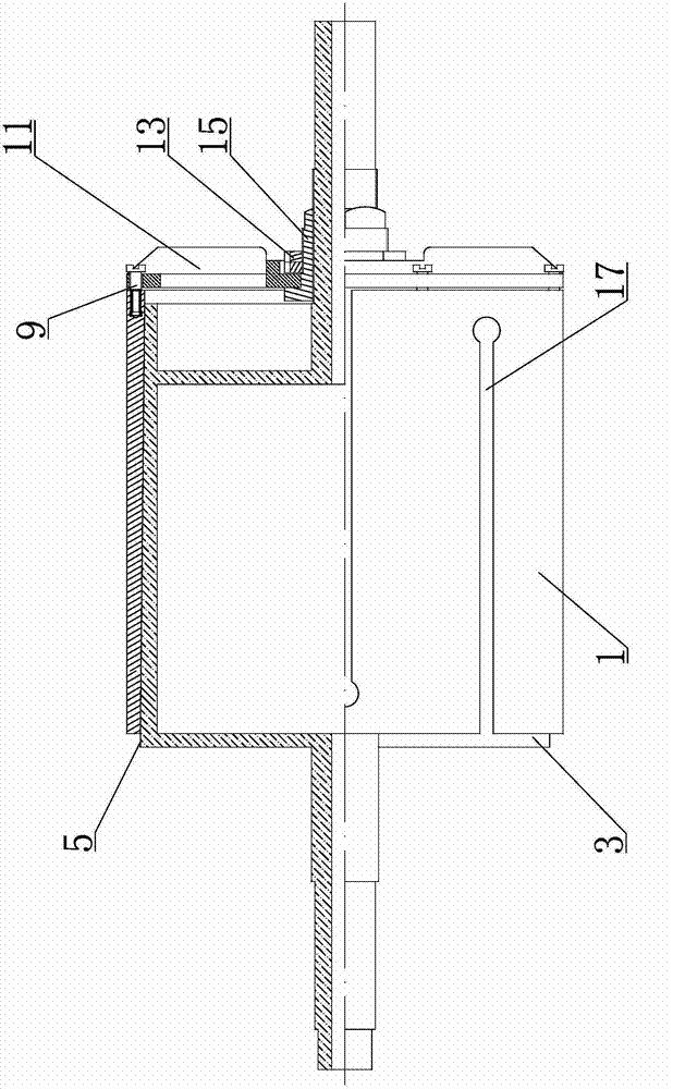 Method for measuring radial circular run-out quantity of iron core inner circle reference axes from stopping openings at two ends of stator