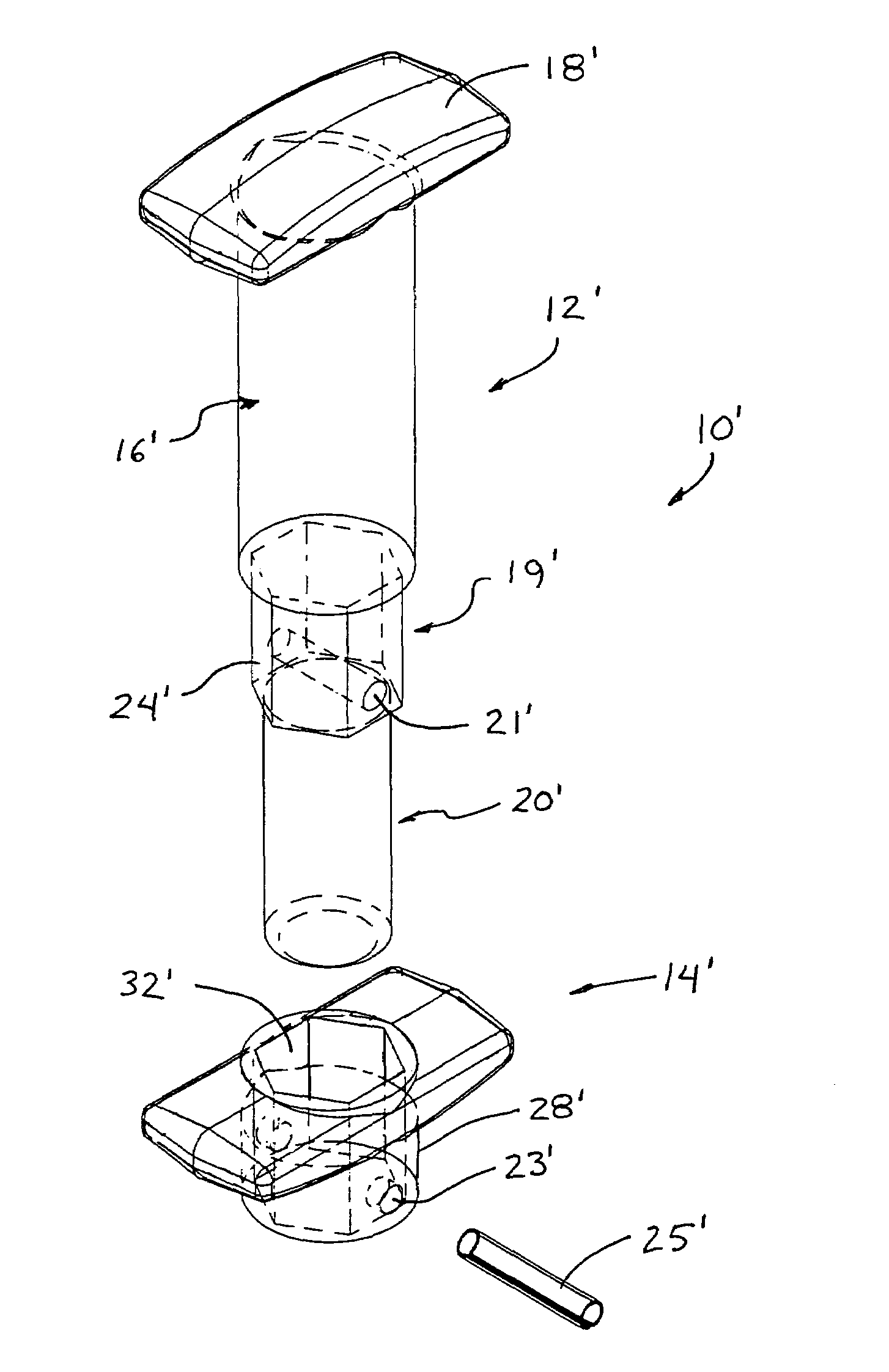 Pin assembly for conveyor chain