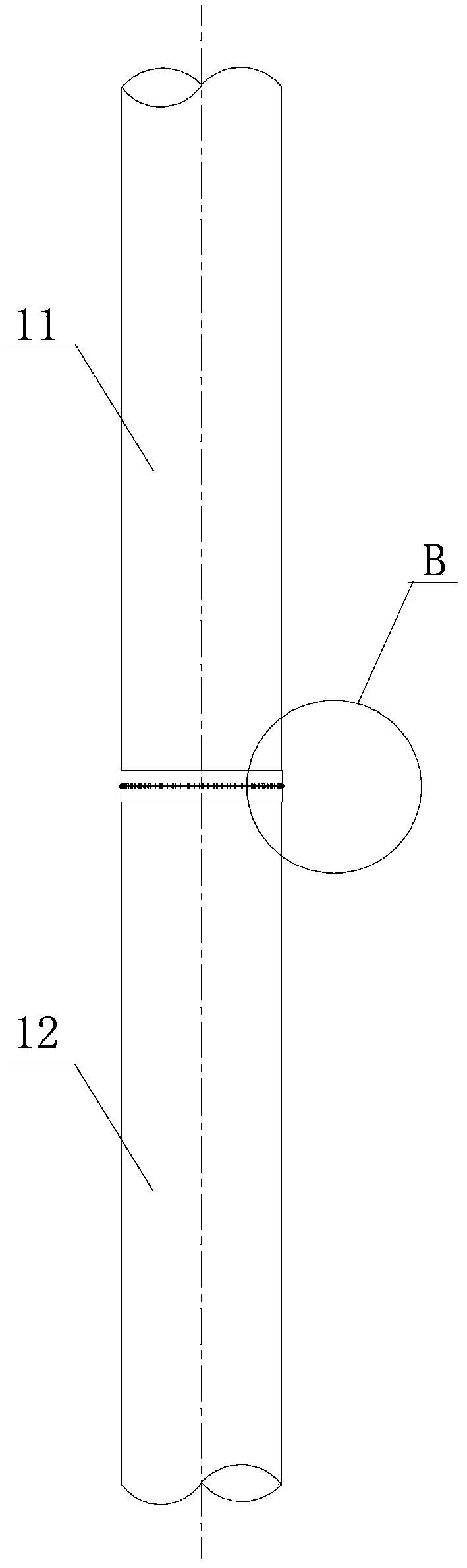 Composite material chimney connection joint and method