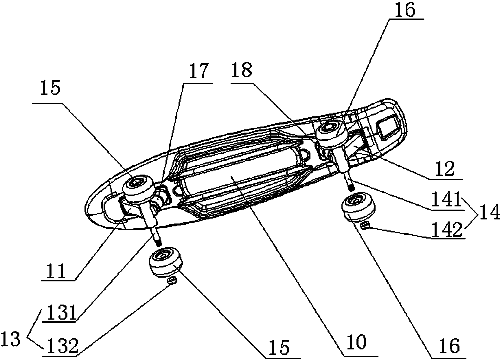 Slide with plastic supports