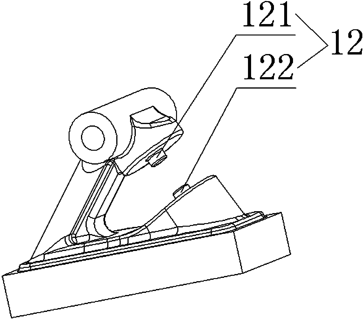 Slide with plastic supports