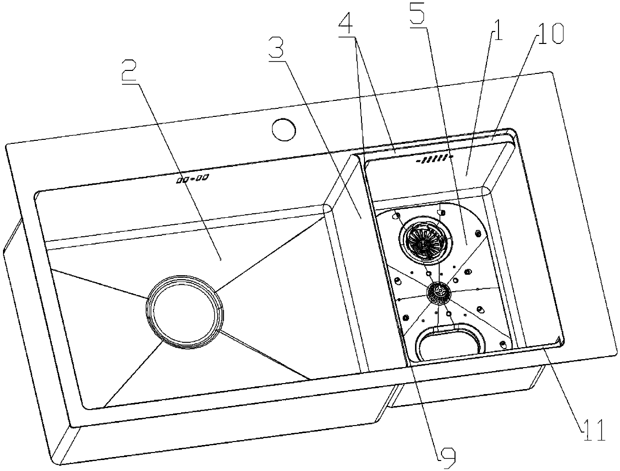 Integral multifunctional sink