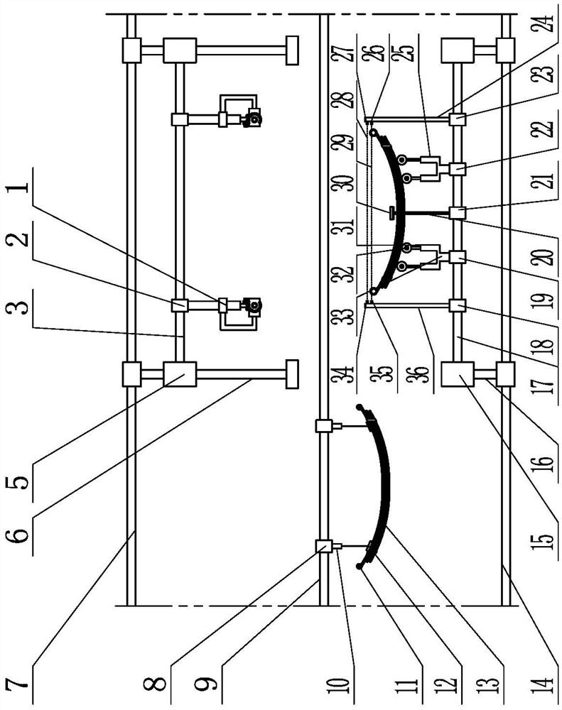 A leaf spring online bushing press-fitting equipment