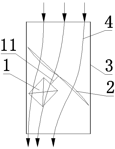 A square tube fan for cooling the engine