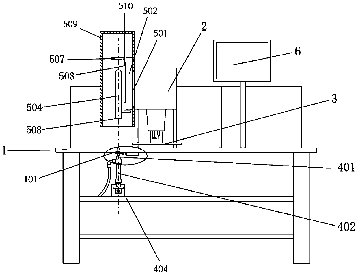 Pocket hole slashing device of laser pocket machine