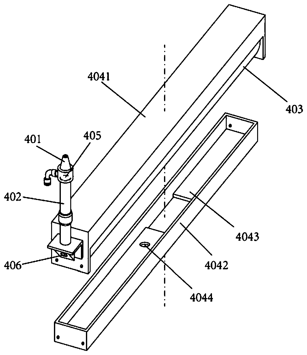 Pocket hole slashing device of laser pocket machine