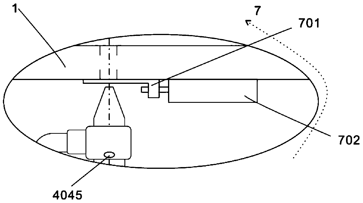 Pocket hole slashing device of laser pocket machine