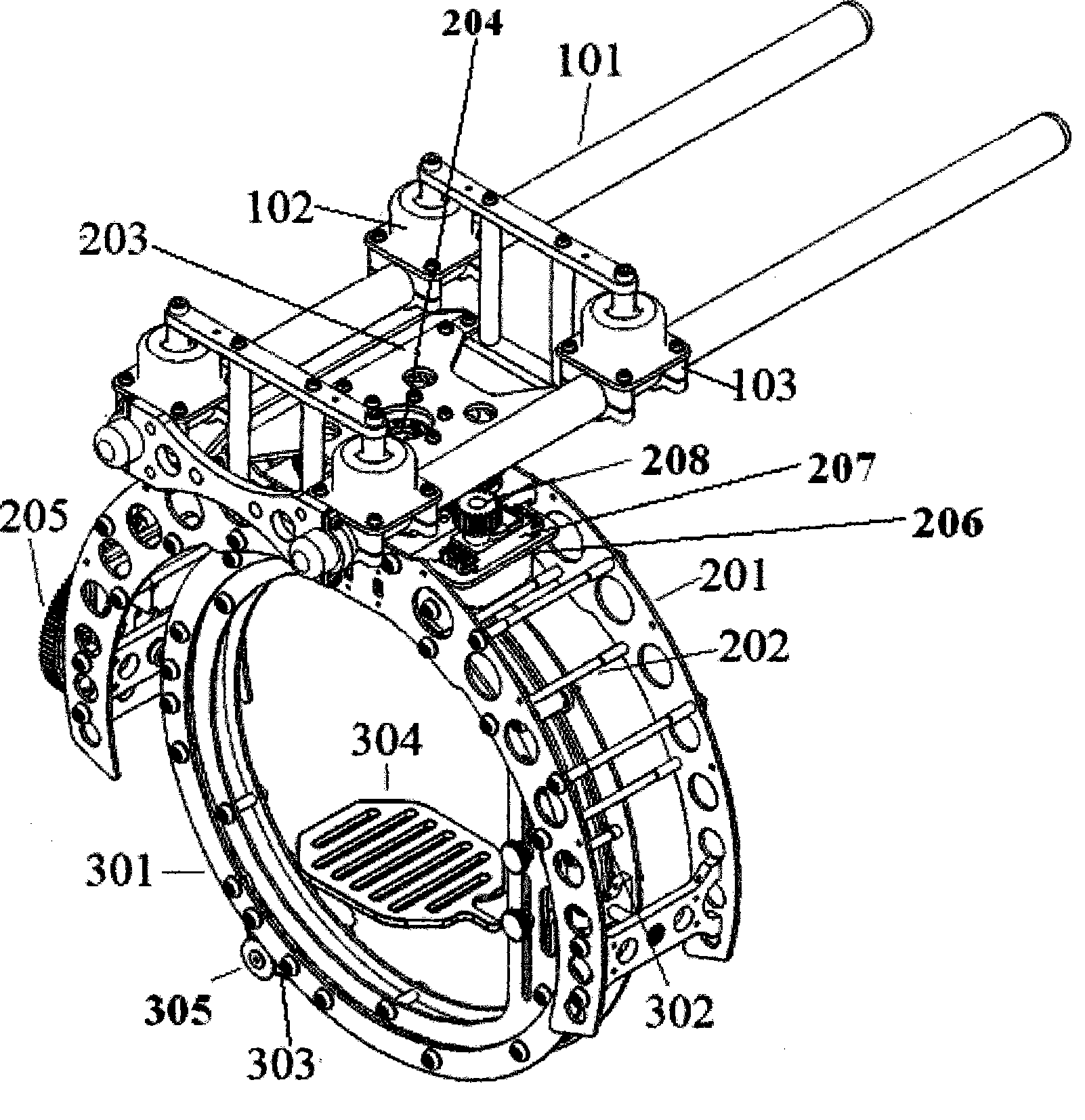 Airborne tripod head apparatus for collecting aerial information and use thereof