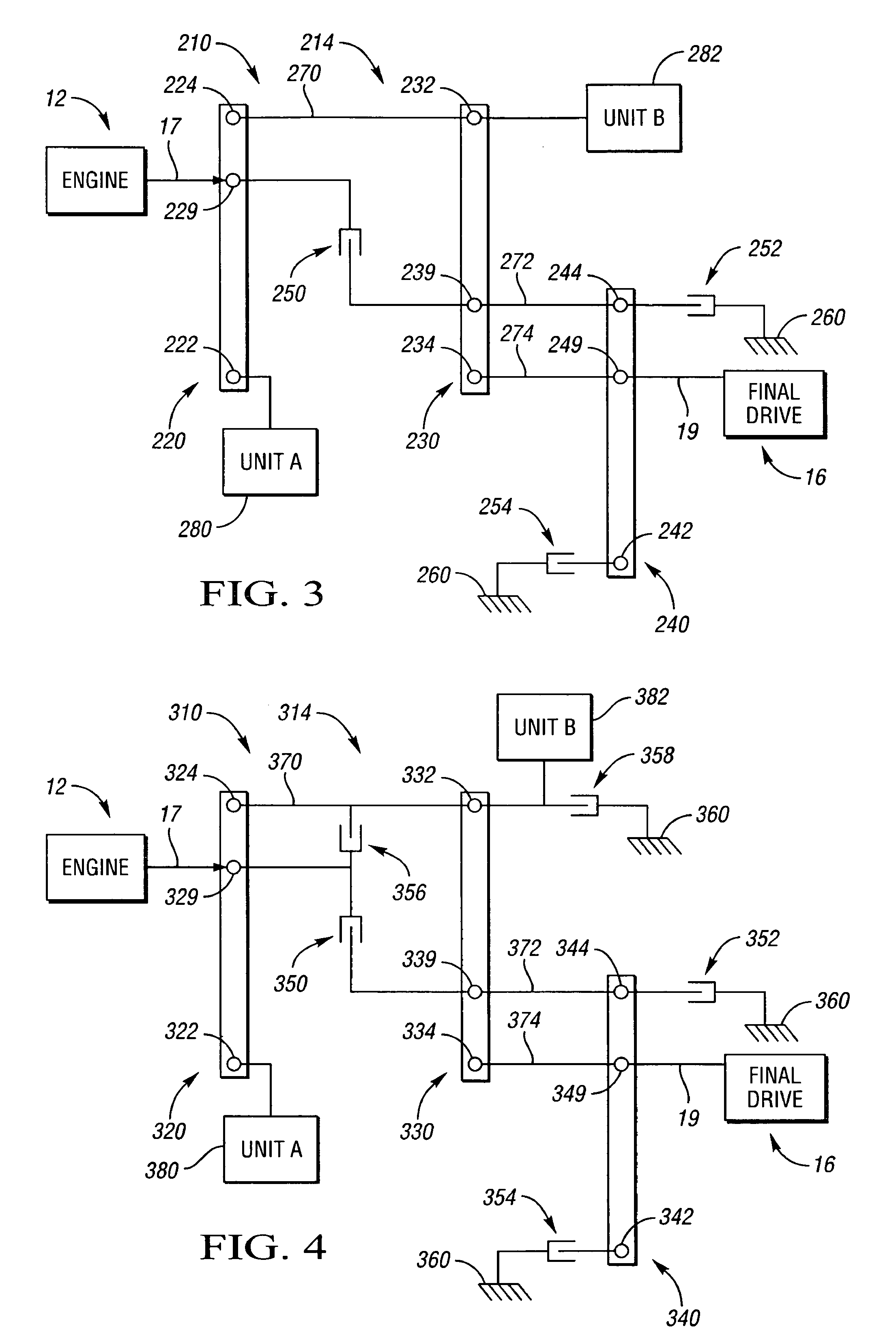 Dual mode EVT with input split reverse mode