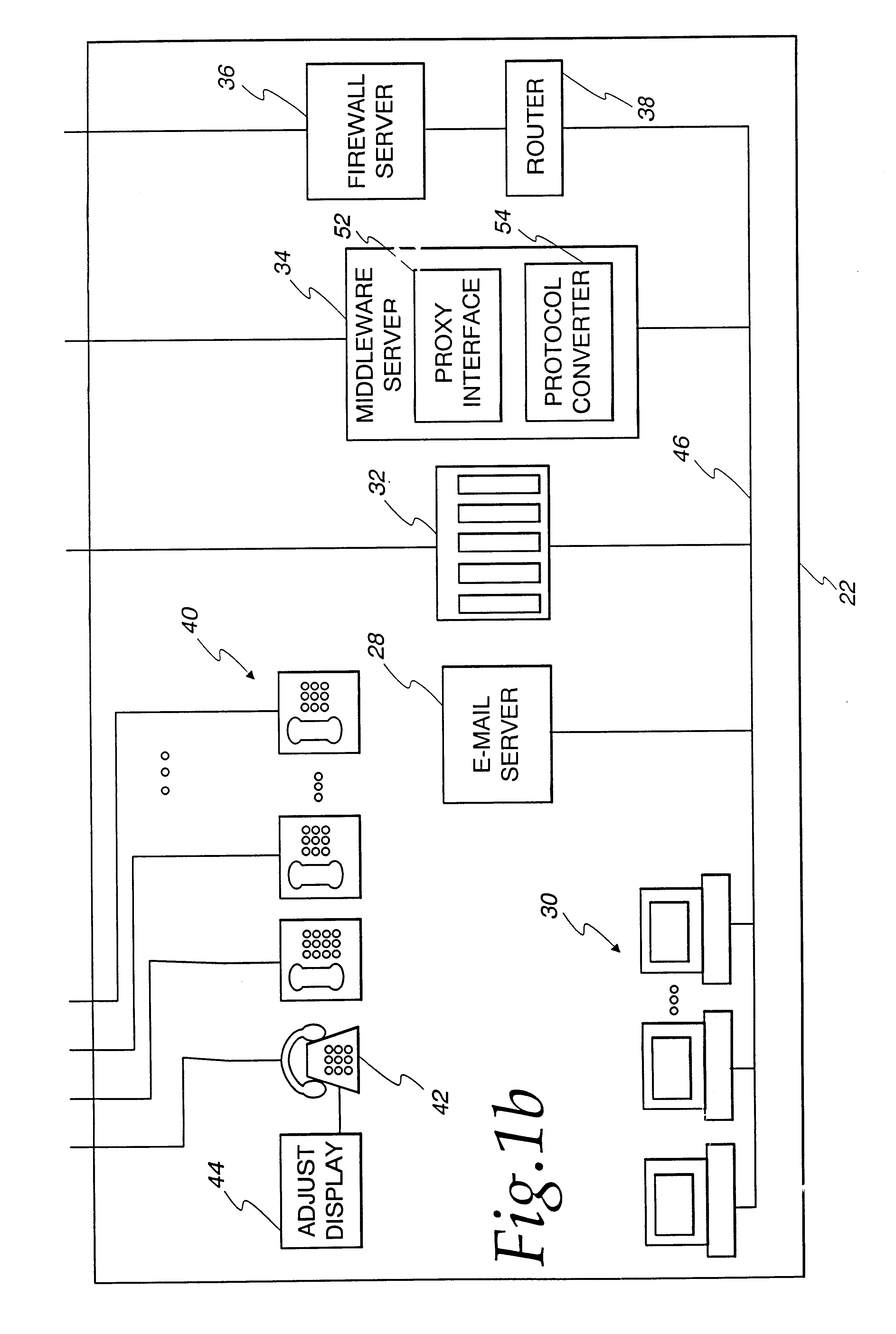 Method and system for interfacing systems unified messaging with legacy systems located behind corporate firewalls