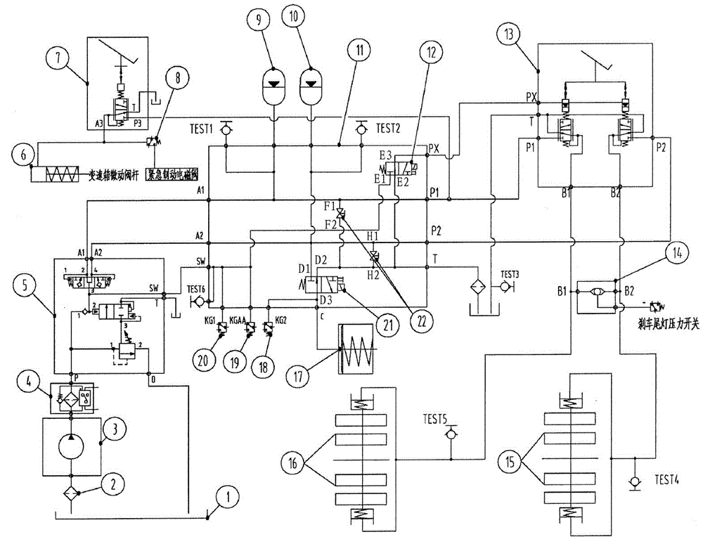 Micro-motion function and hydraulic brake control system of wheeled dozer