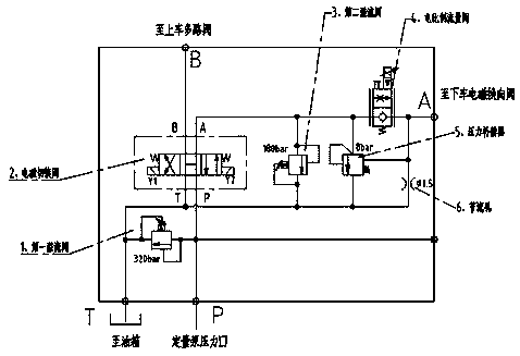 Loading and unloading switching valve for lorry-mounted crane