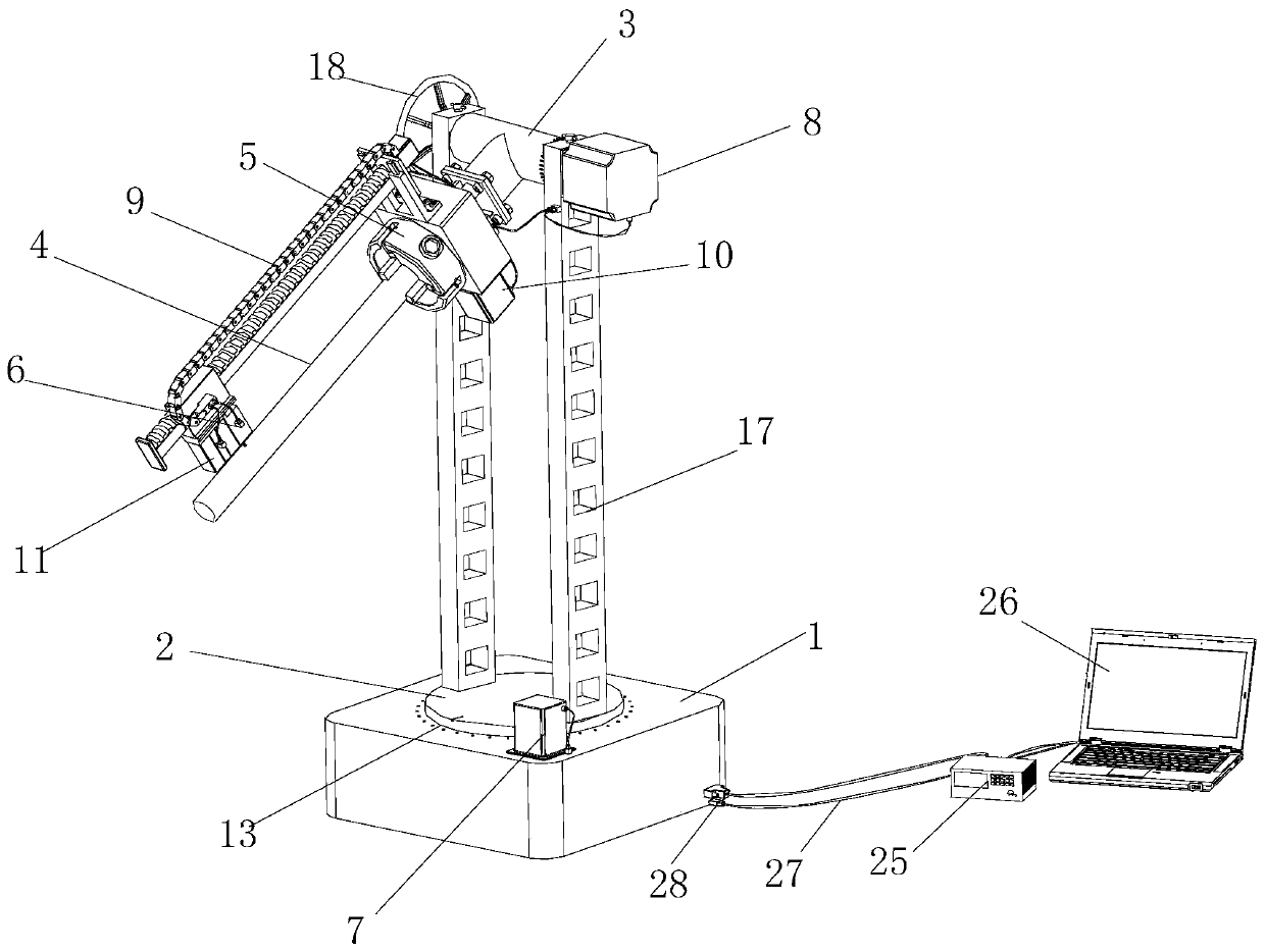 Geological rock core space attitude restoration device