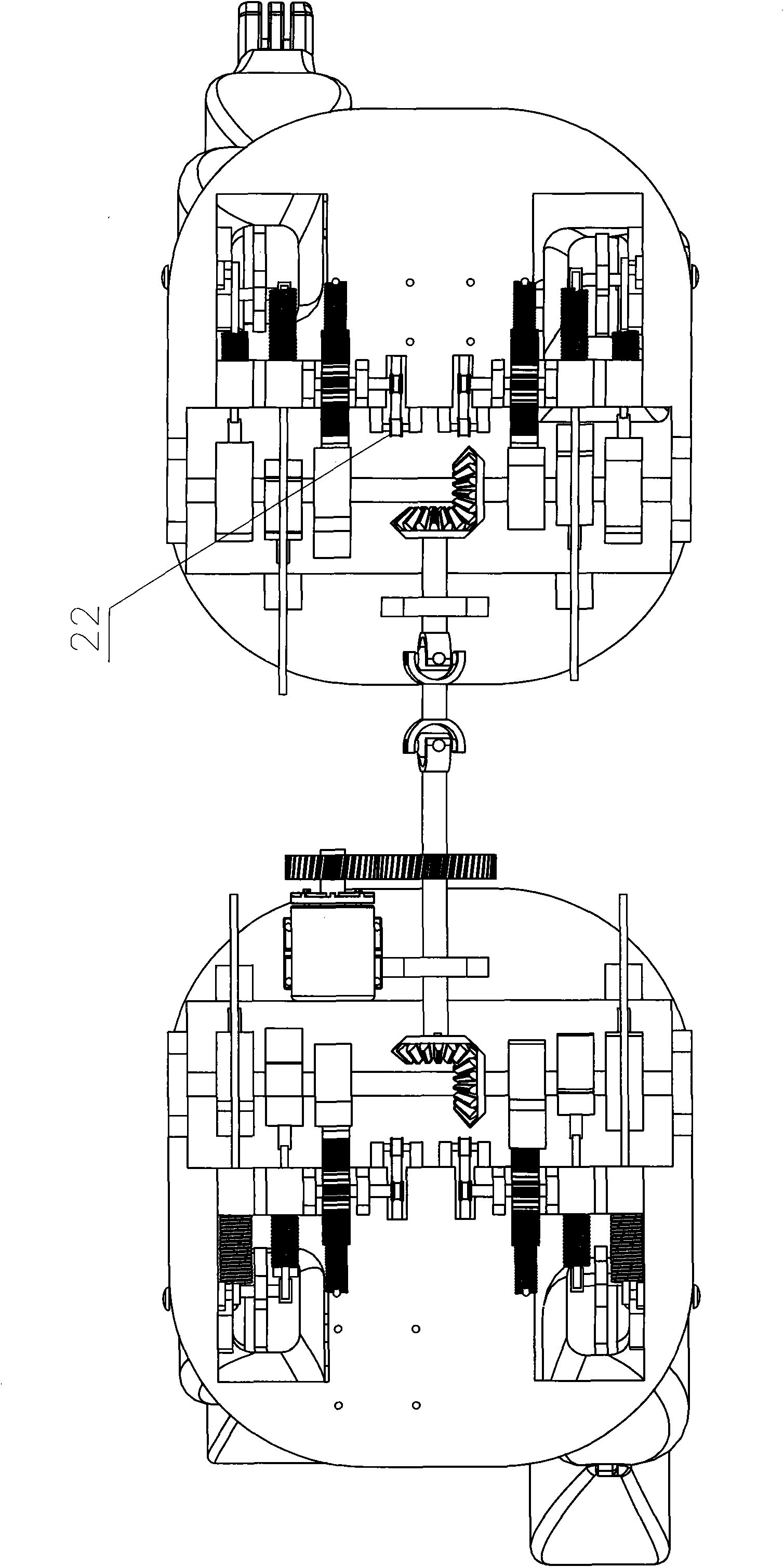 Walking mechanism of cam driving control type quadruped robot