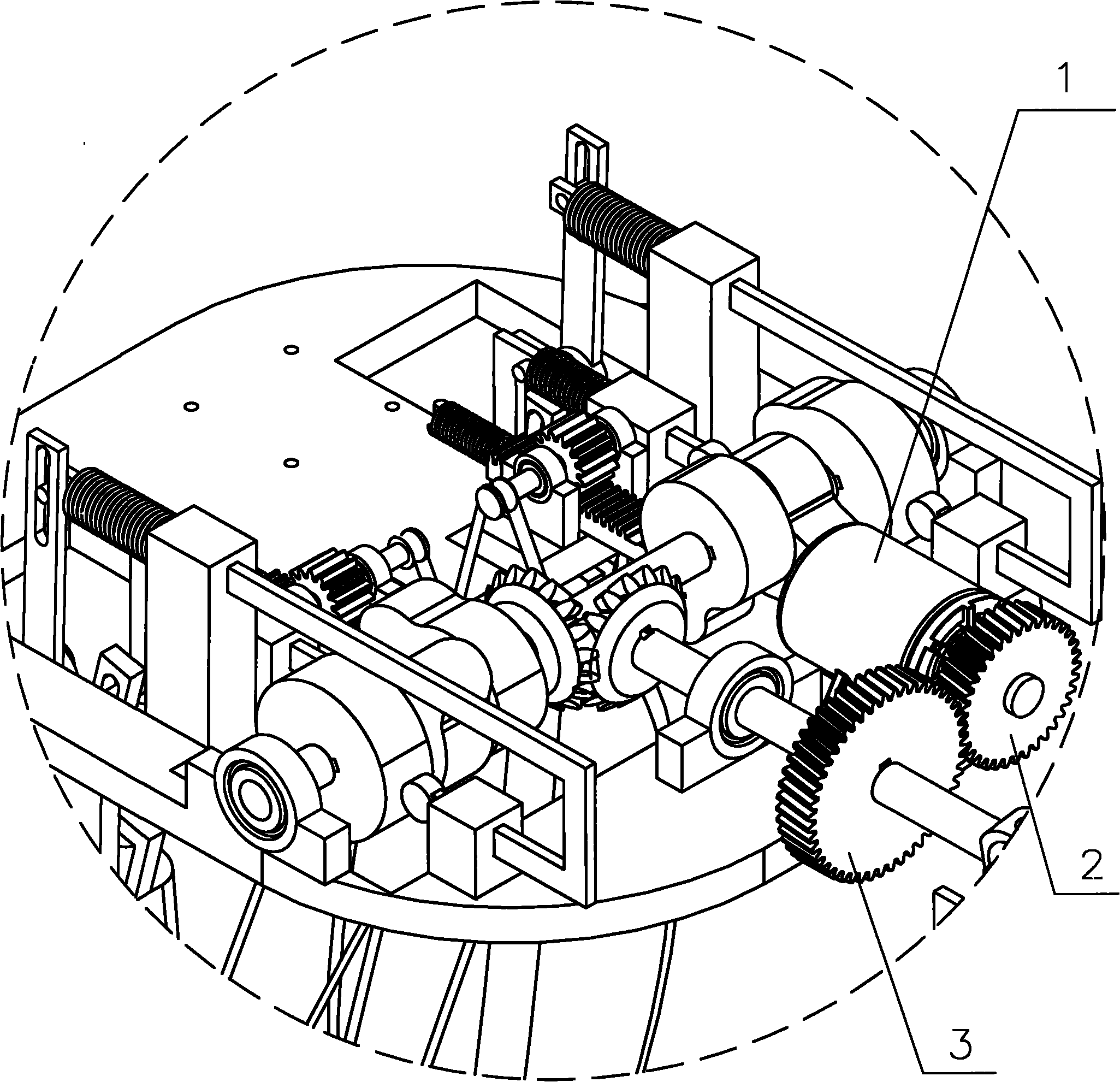 Walking mechanism of cam driving control type quadruped robot