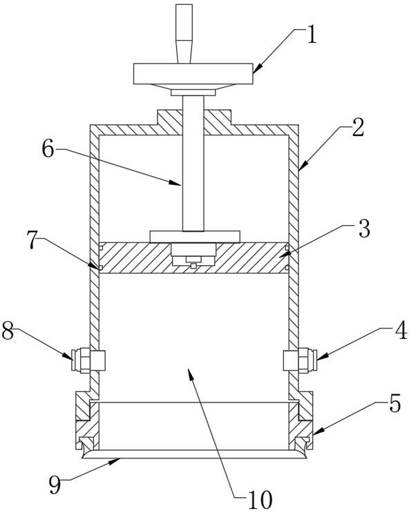 Variable-volume sealing detection cover for motor vehicle engine oil filter dry-type sealing performance test