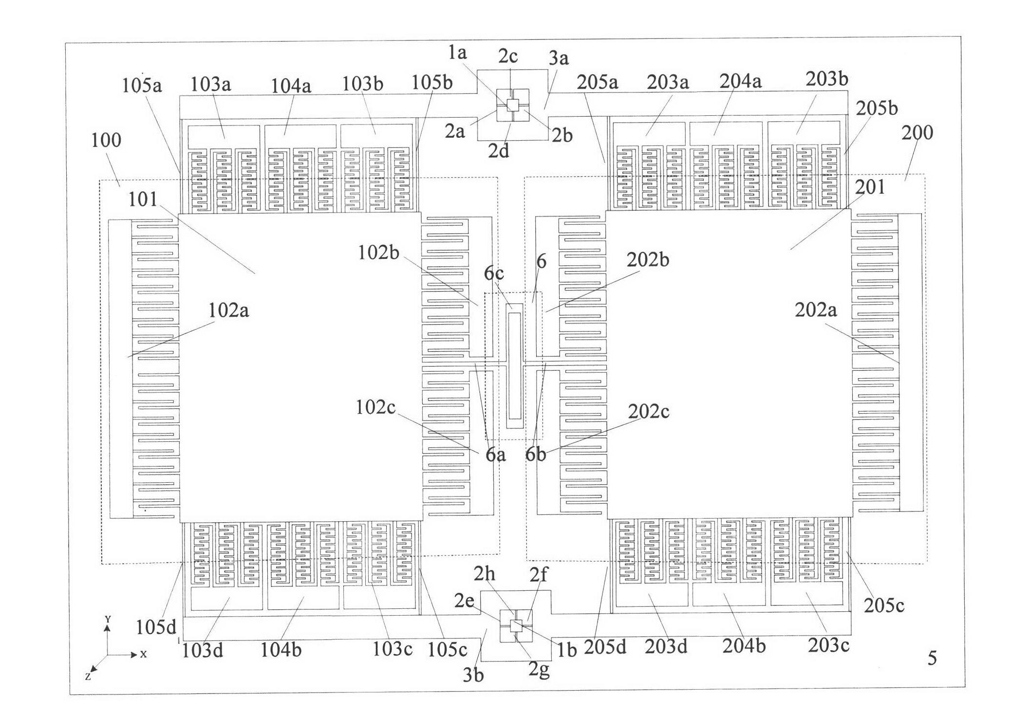 Silicon micro angular vibration output gyroscope