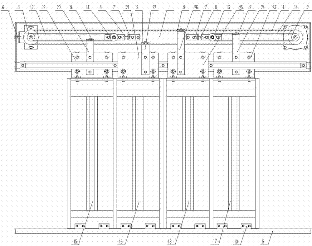 Elevator multi-fold door operator device