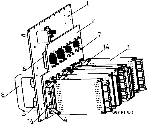 Cabinet with cableless connection structure and its realization method