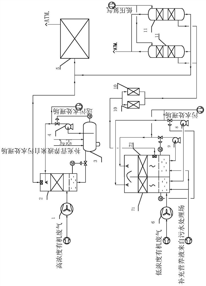 Volatile organic waste gas purification process