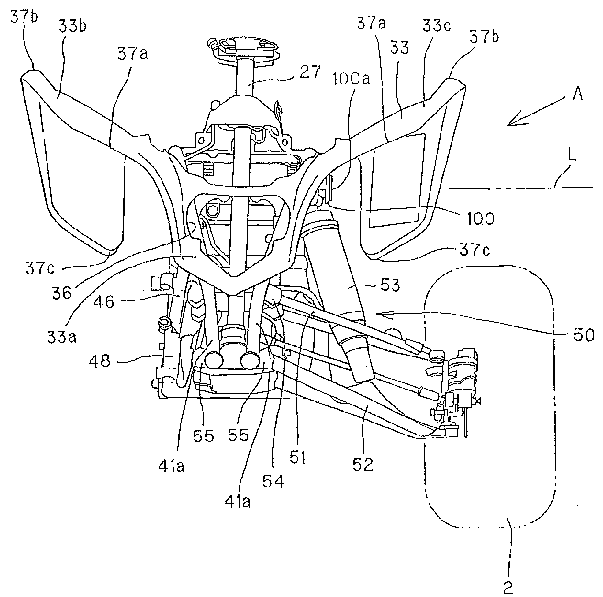 Reflector support structure