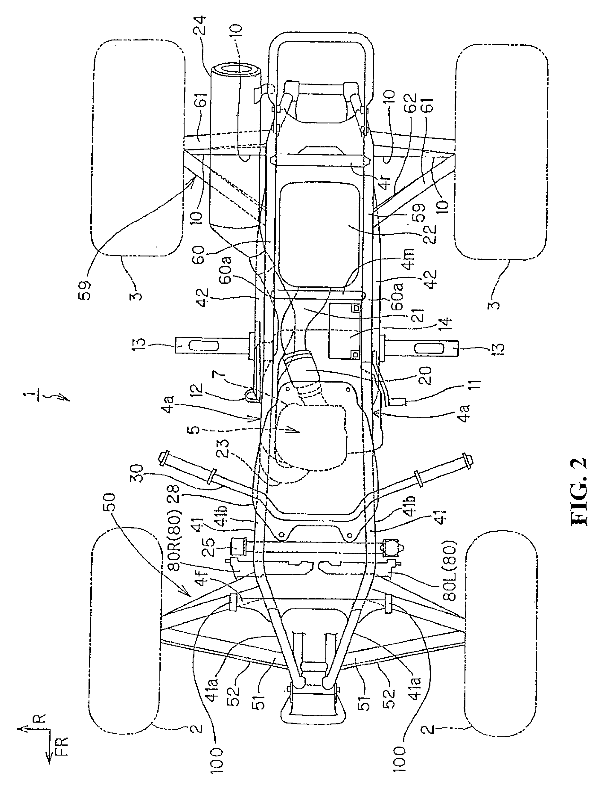 Reflector support structure