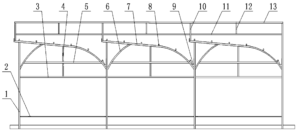 A controllable heat dissipation and heat preservation inclined arch seedling cultivation greenhouse