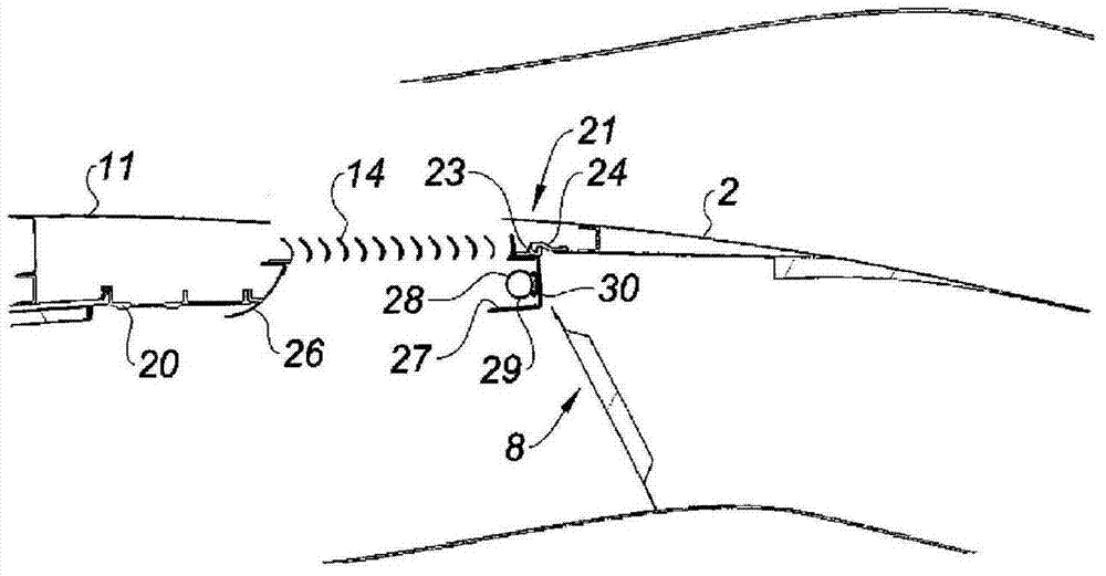 Nacelle thrust reverser and nacelle equipped with at least one reverser