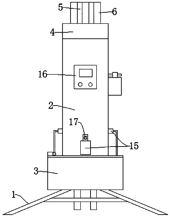 Ultra-high power graphite electrode pressing device with dipping function, and pressing method thereof