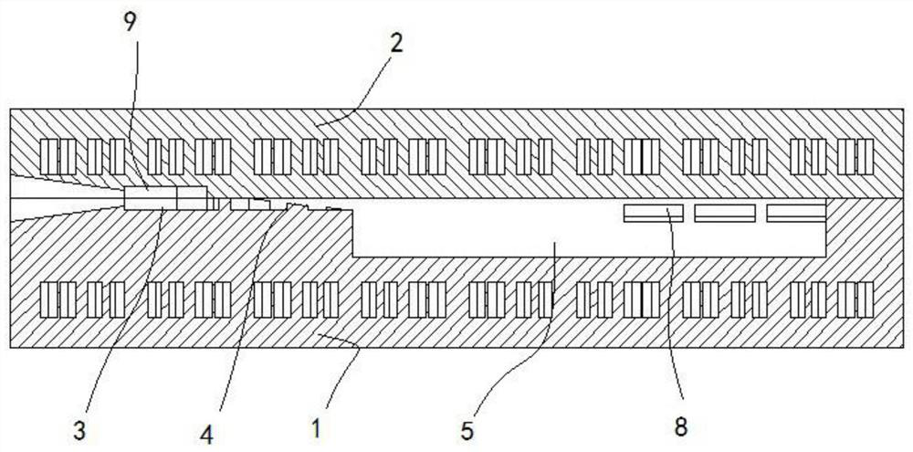 A pvc foam board extrusion die