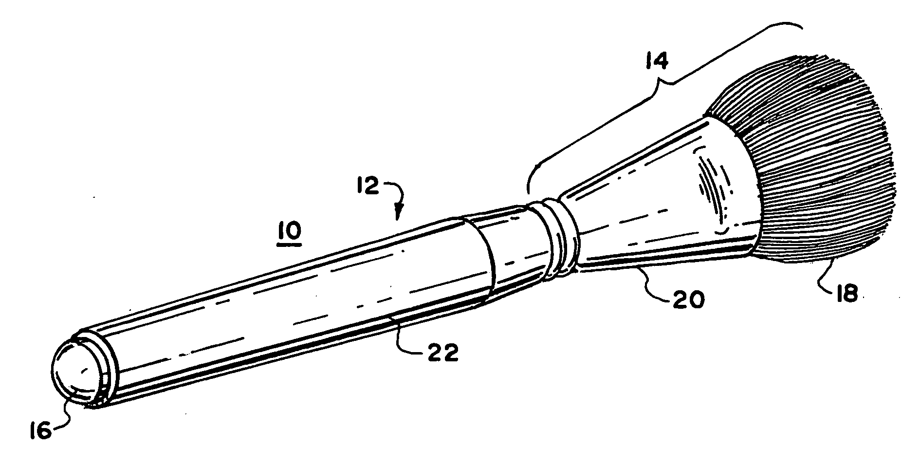 Make-up brushes, their components and methods of using them