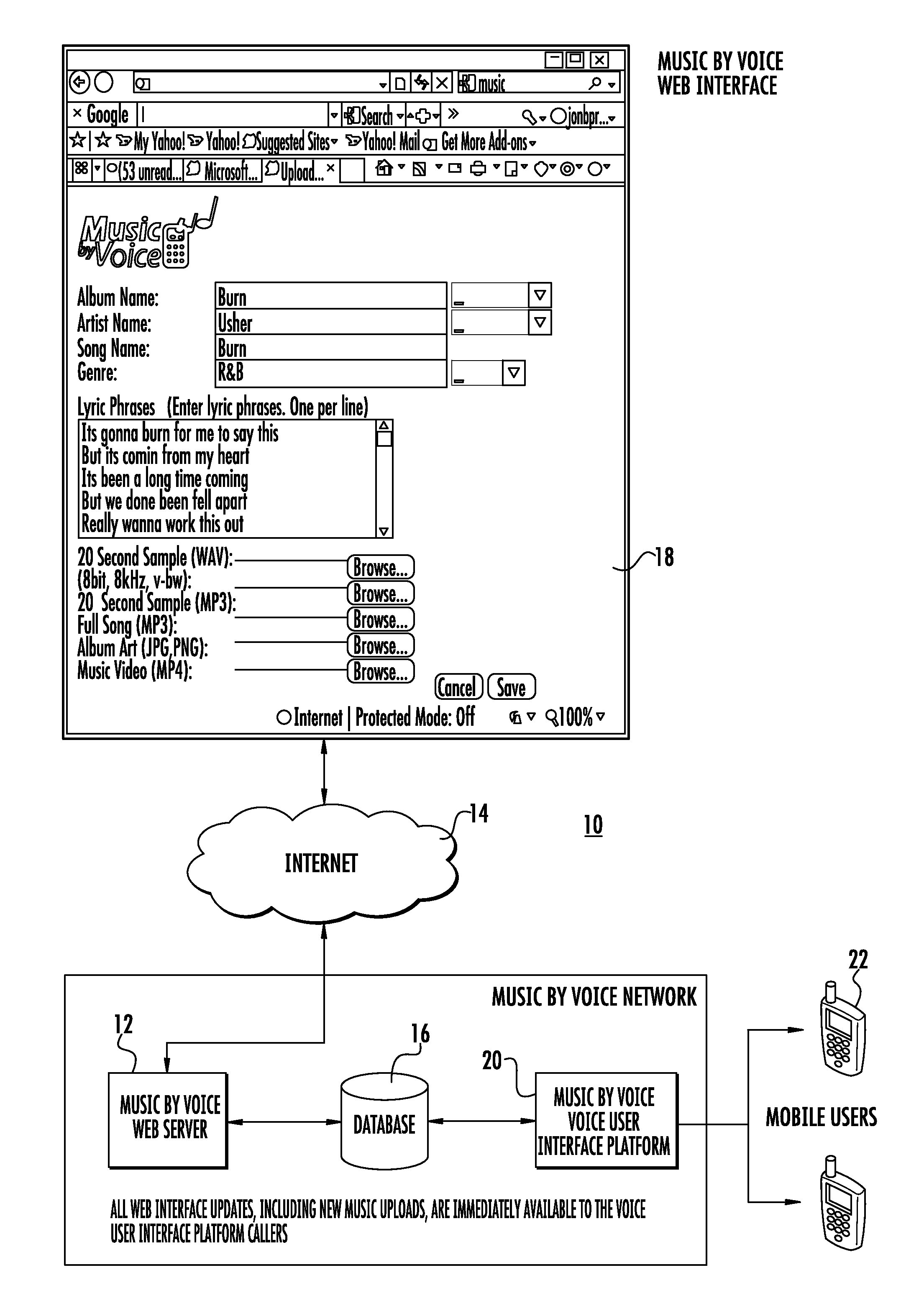 Method and system for selecting music