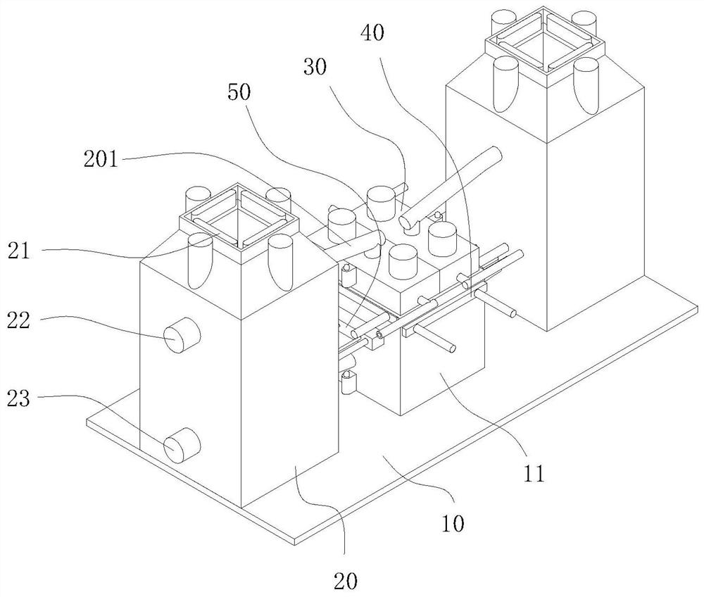 Flying-dust-free concrete mixing plant