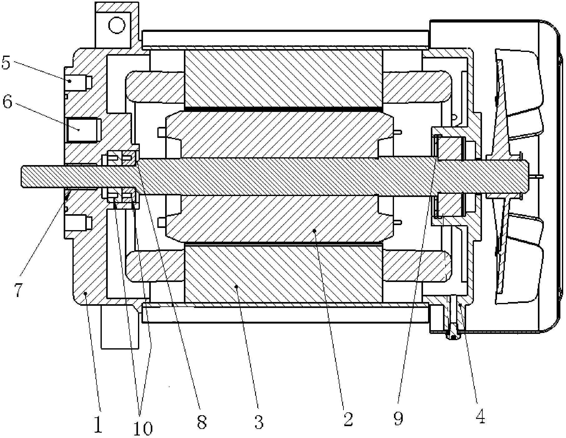 Electromotor of wood splitting machine