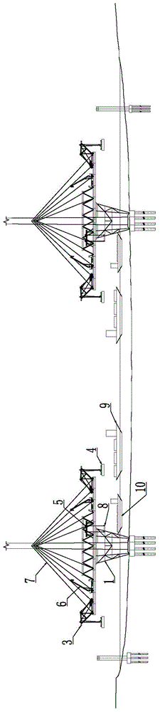 Long-span cable stayed bridge steel truss girder mounting method