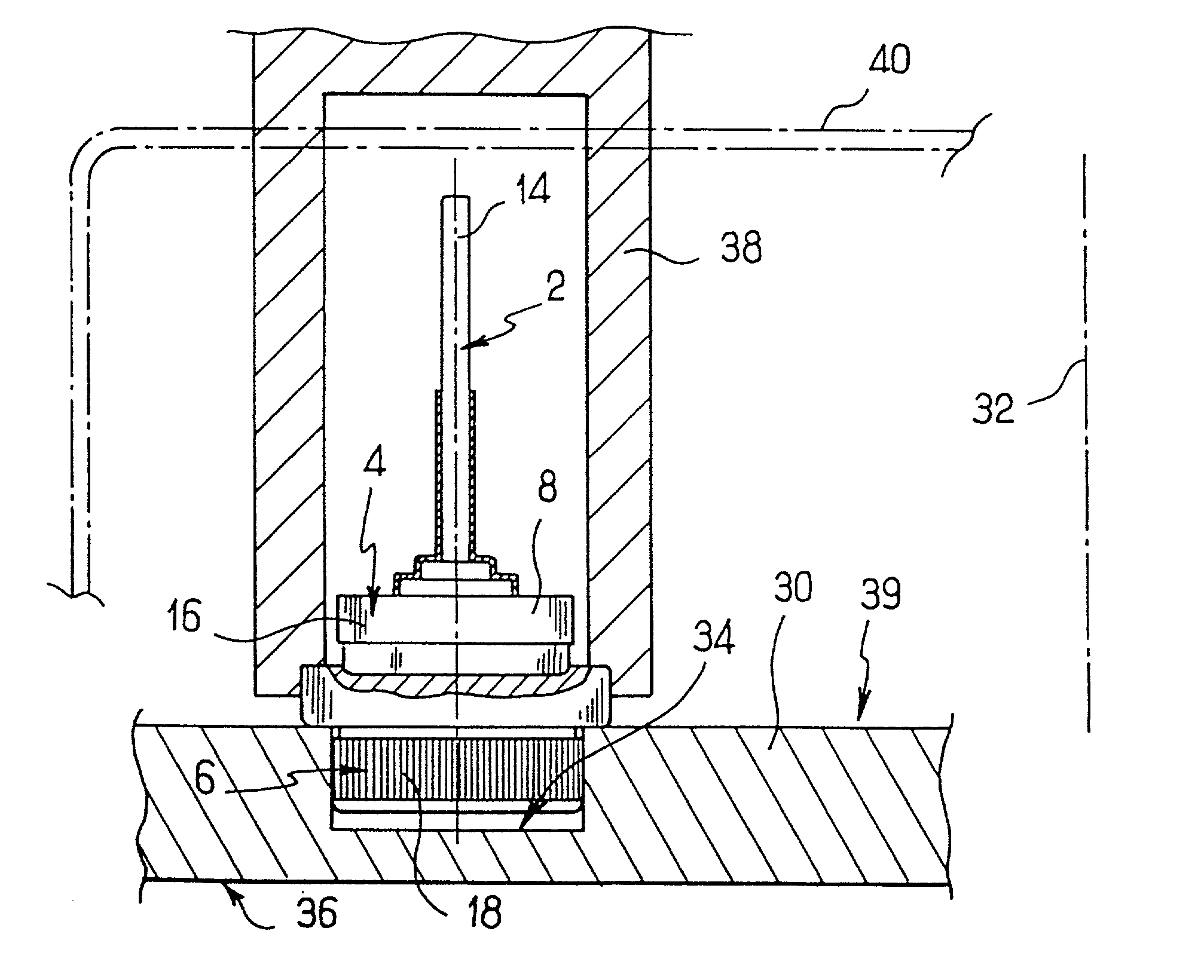 Support plinth for a power diode in a motor vehicle alternator