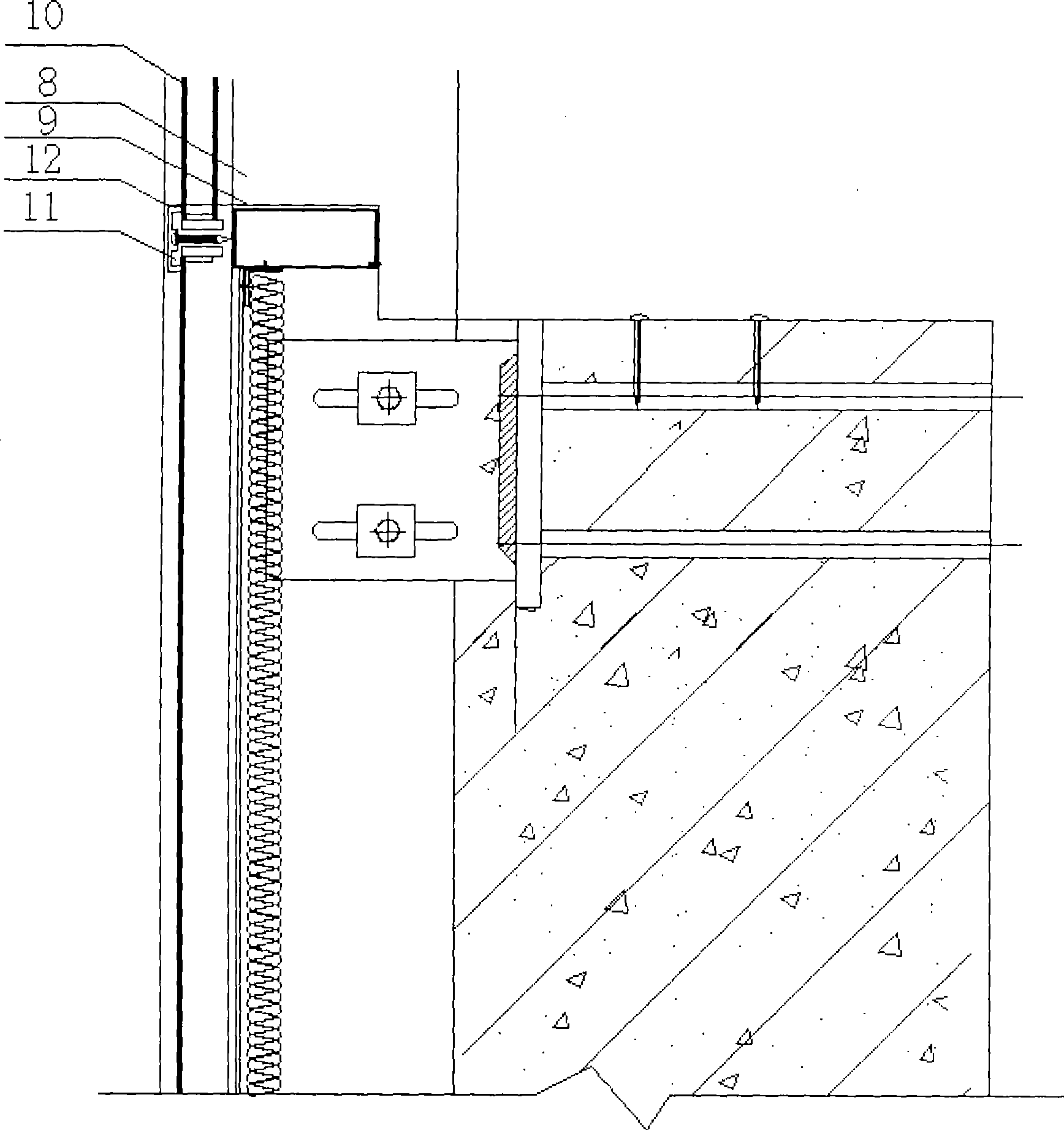 Combined curtain wall