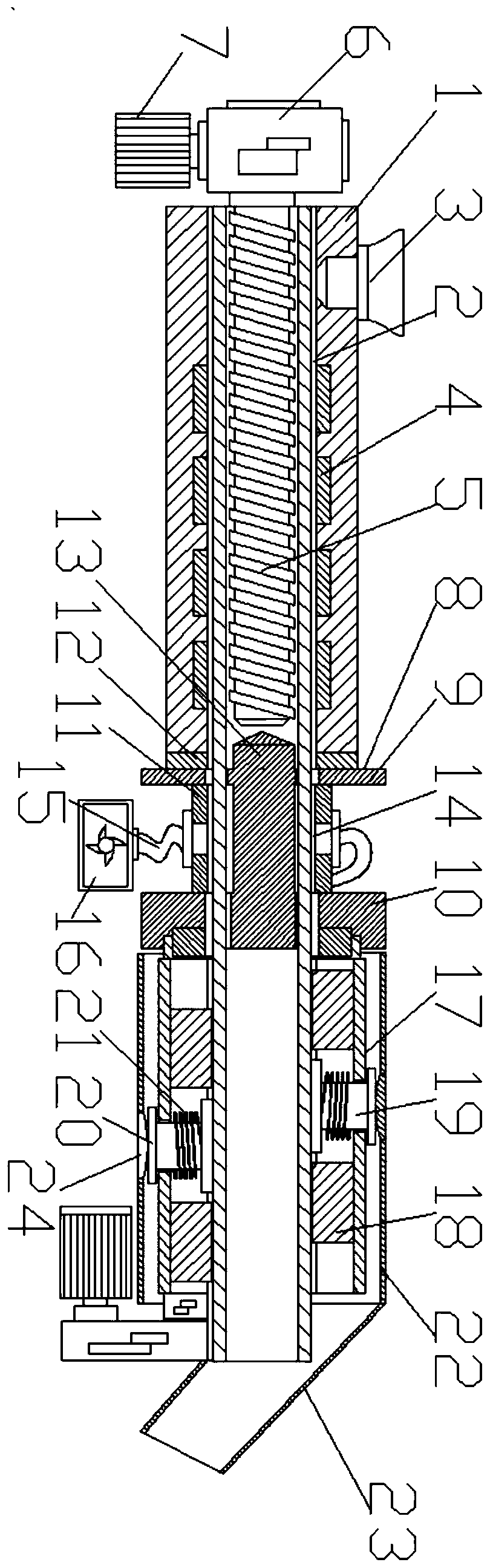 High-temperature-resistant cable plastic extruding machine